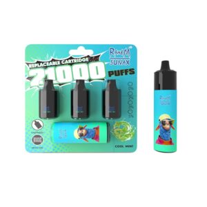 RandM Sunax 21000 Züge Einweg E-zigarette Cool Mint 14ml*3